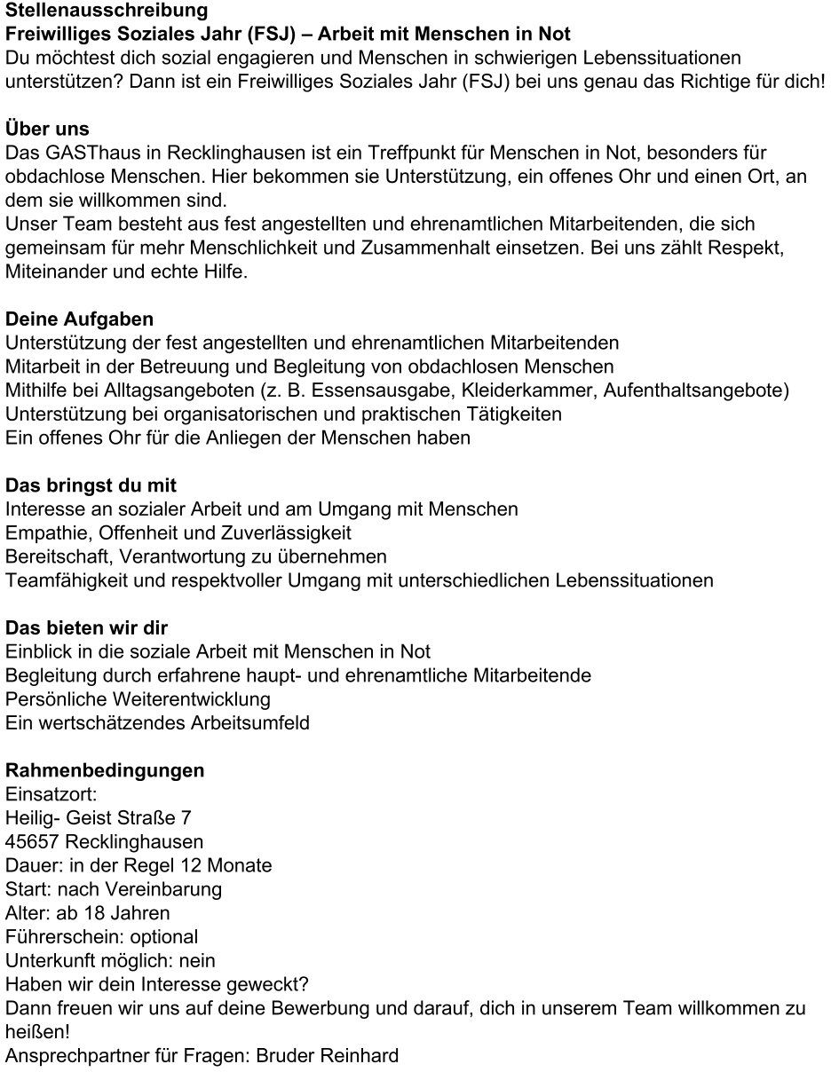 2026 03 stellenausschreibung FSJ 2